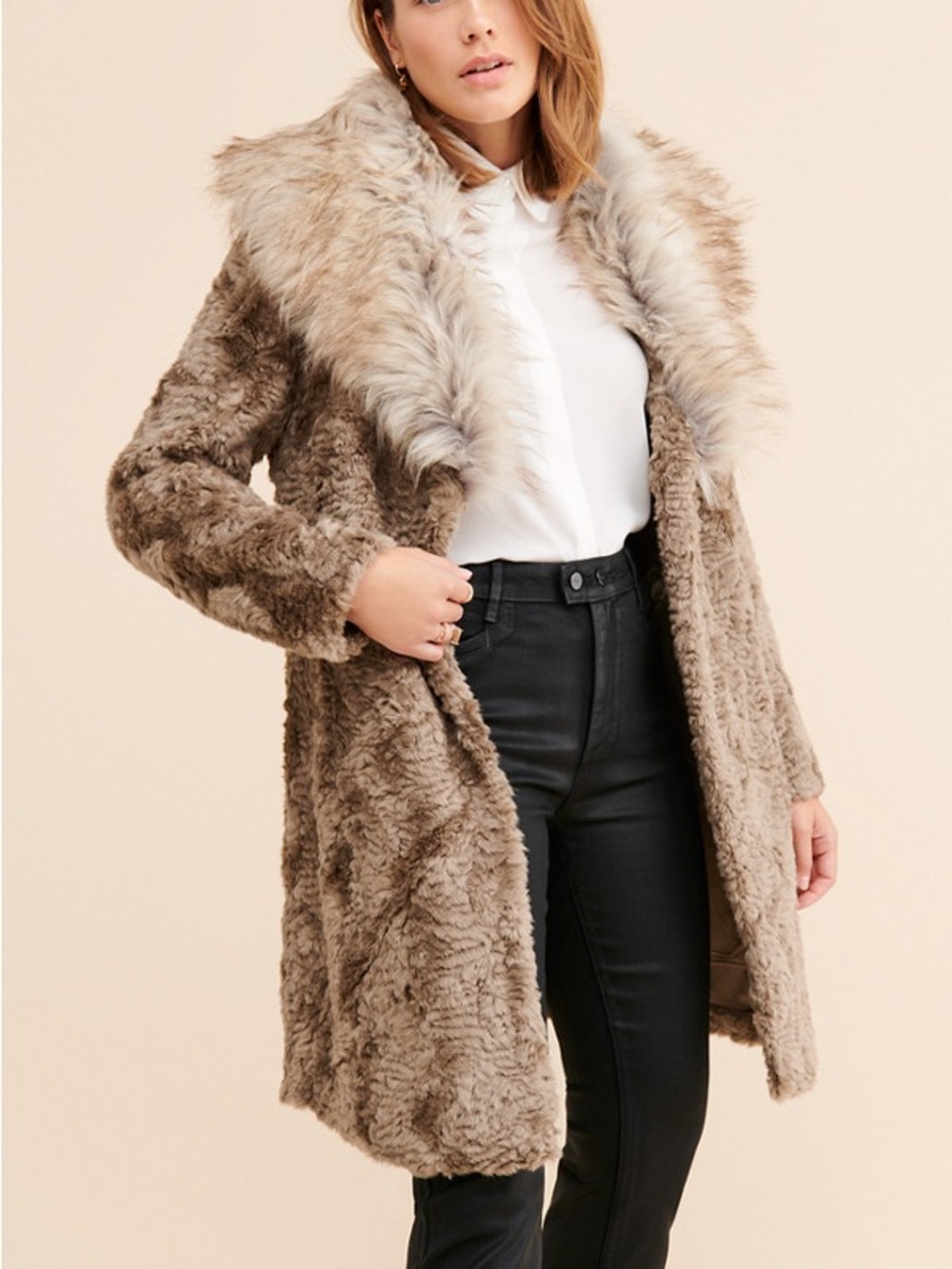 Unreal Fur Elixir Faux Fur Coat in Brown